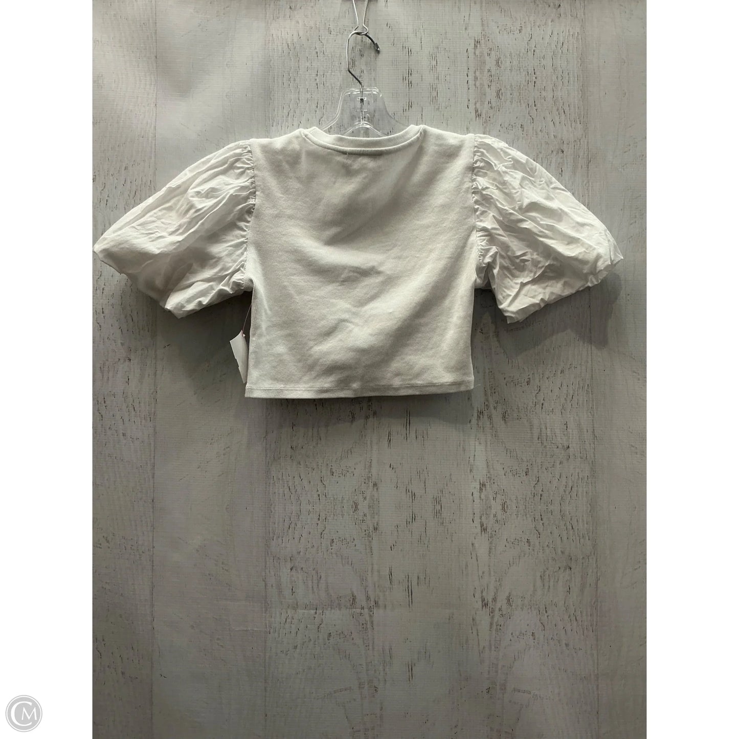 Top Short Sleeve By Zara In White, Size: M