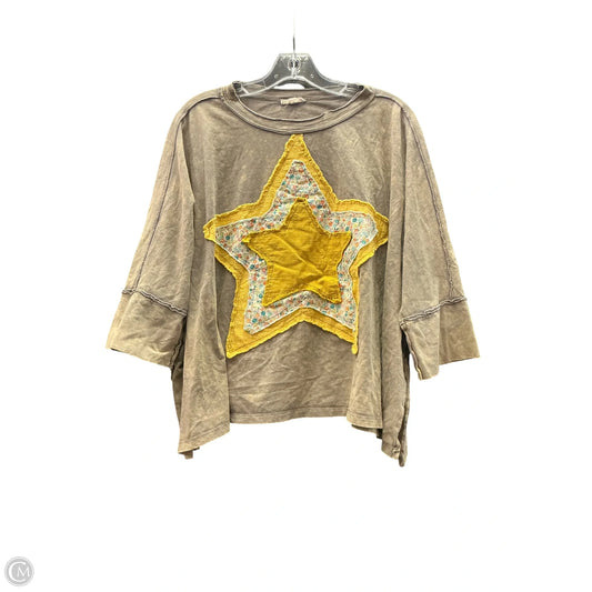 Top 3/4 Sleeve By Easel In Green, Size: M