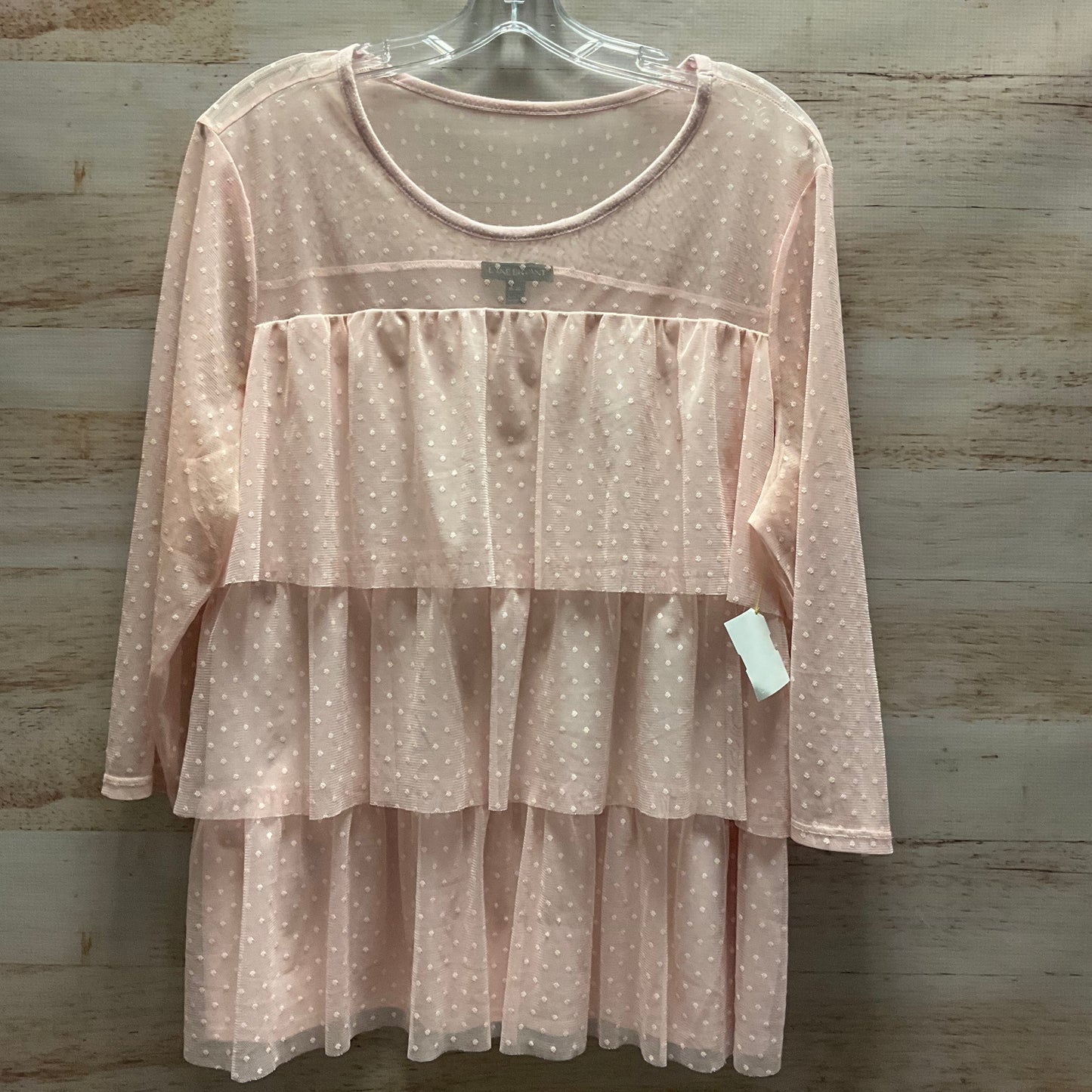 Top Long Sleeve By Lane Bryant In Pink, Size: 2x