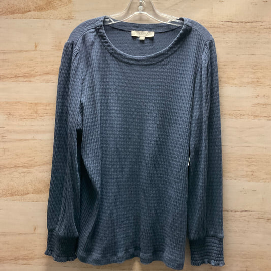 Top Long Sleeve By Loft In Blue, Size: 2x