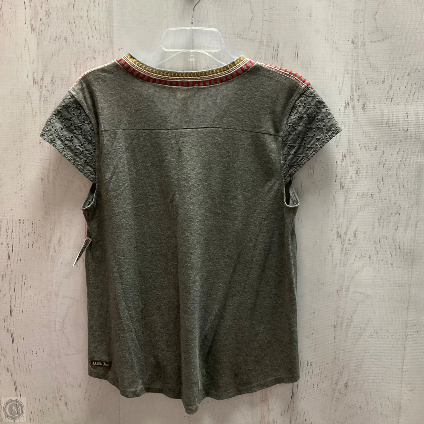 Top Short Sleeve By Matilda Jane In Grey, Size: S