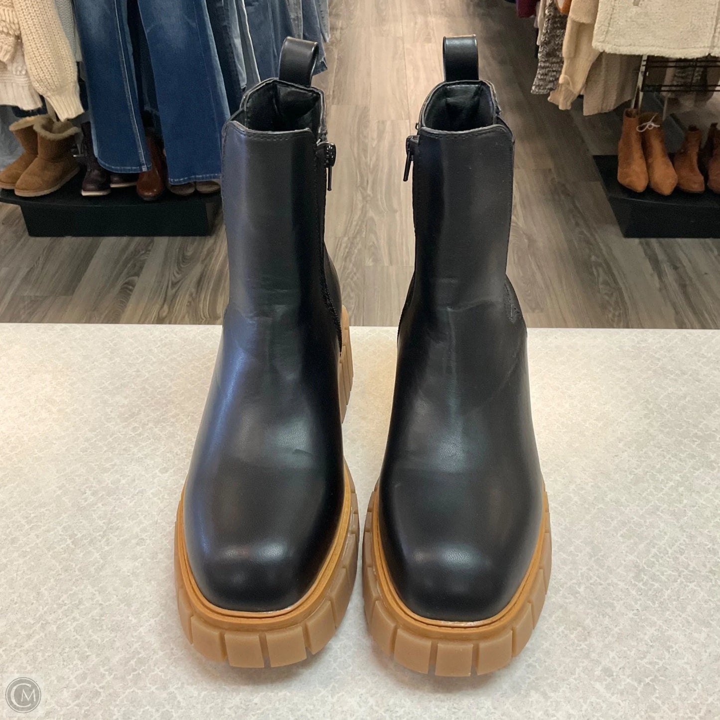 Boots Ankle Flats By Sugar In Black, Size: 10