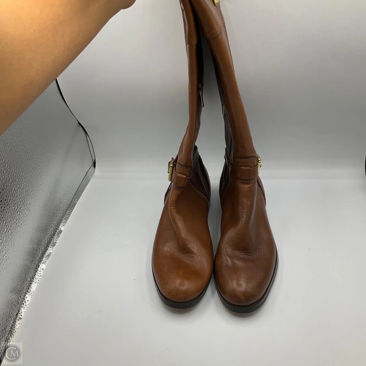 Boots Knee Flats By Coach In Brown, Size: 5
