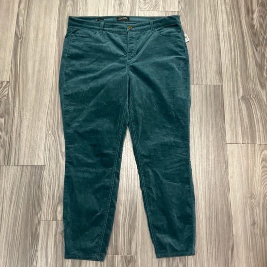 Pants Corduroy By Talbots In Green, Size: 16