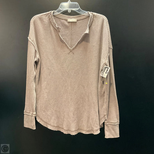 Top Long Sleeve By Altard State In Taupe, Size: S