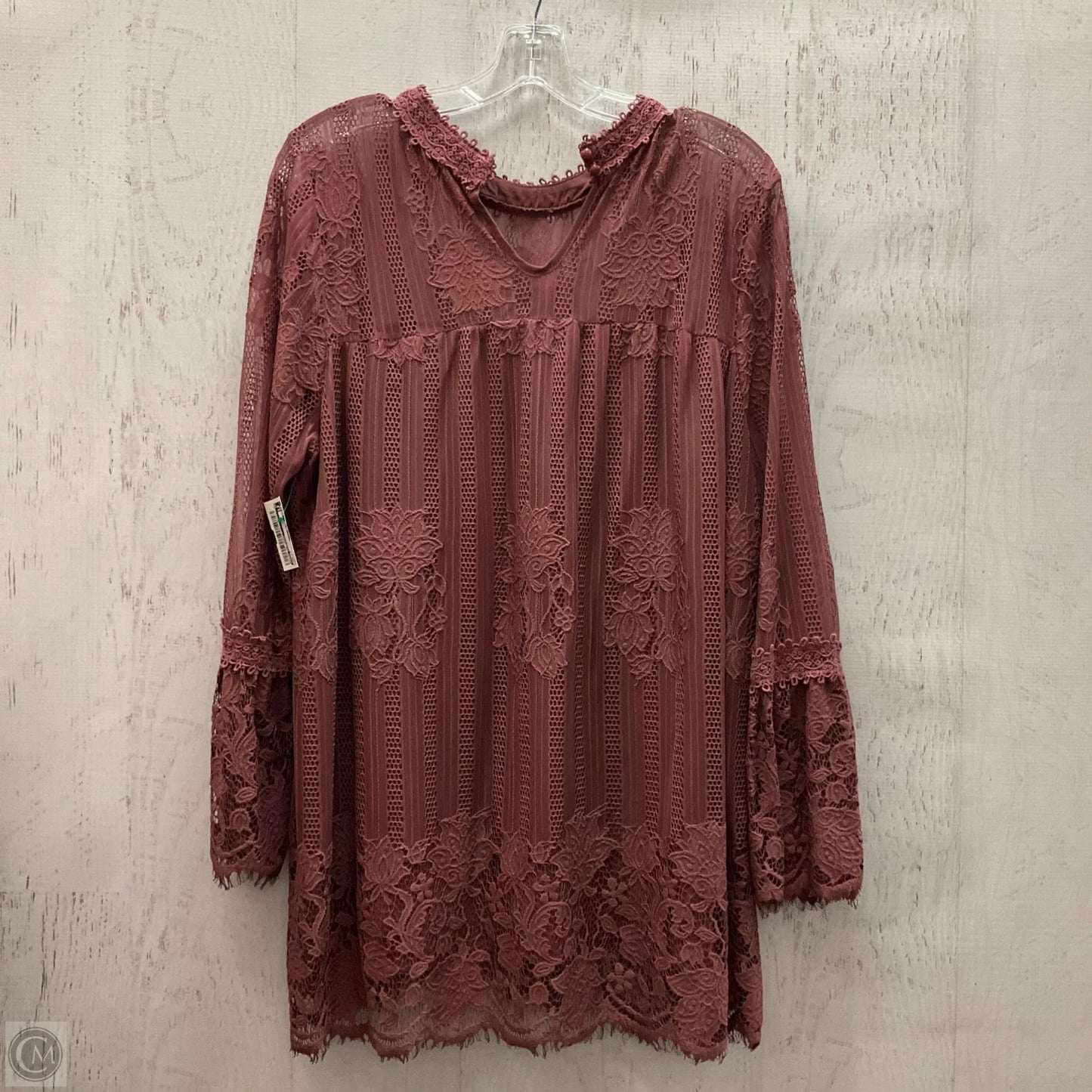 Top Long Sleeve By Miss Chievous In Mauve, Size: 2x