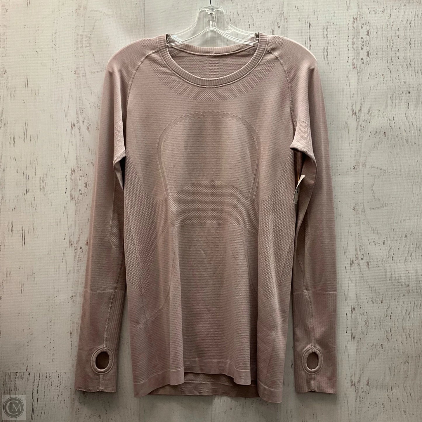 Athletic Top Long Sleeve Crewneck By Lululemon In Pink, Size: M