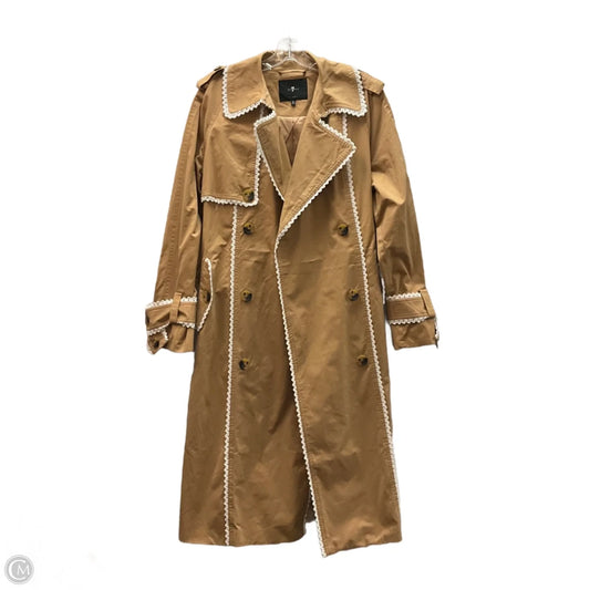 Coat Trench Coat By 7 For All Mankind In Tan, Size: M