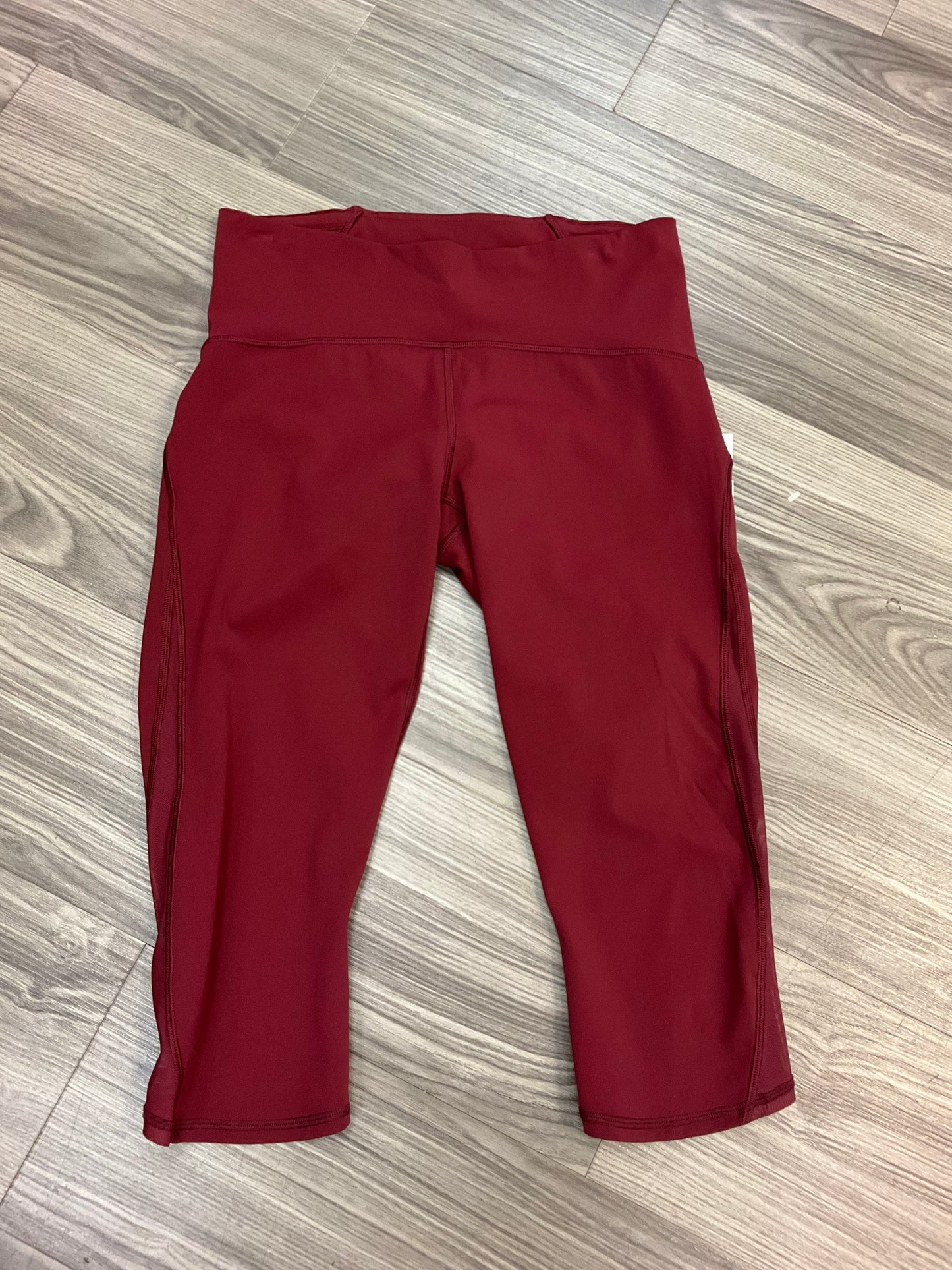 Maroon Athletic Leggings Capris Lululemon, Size 8