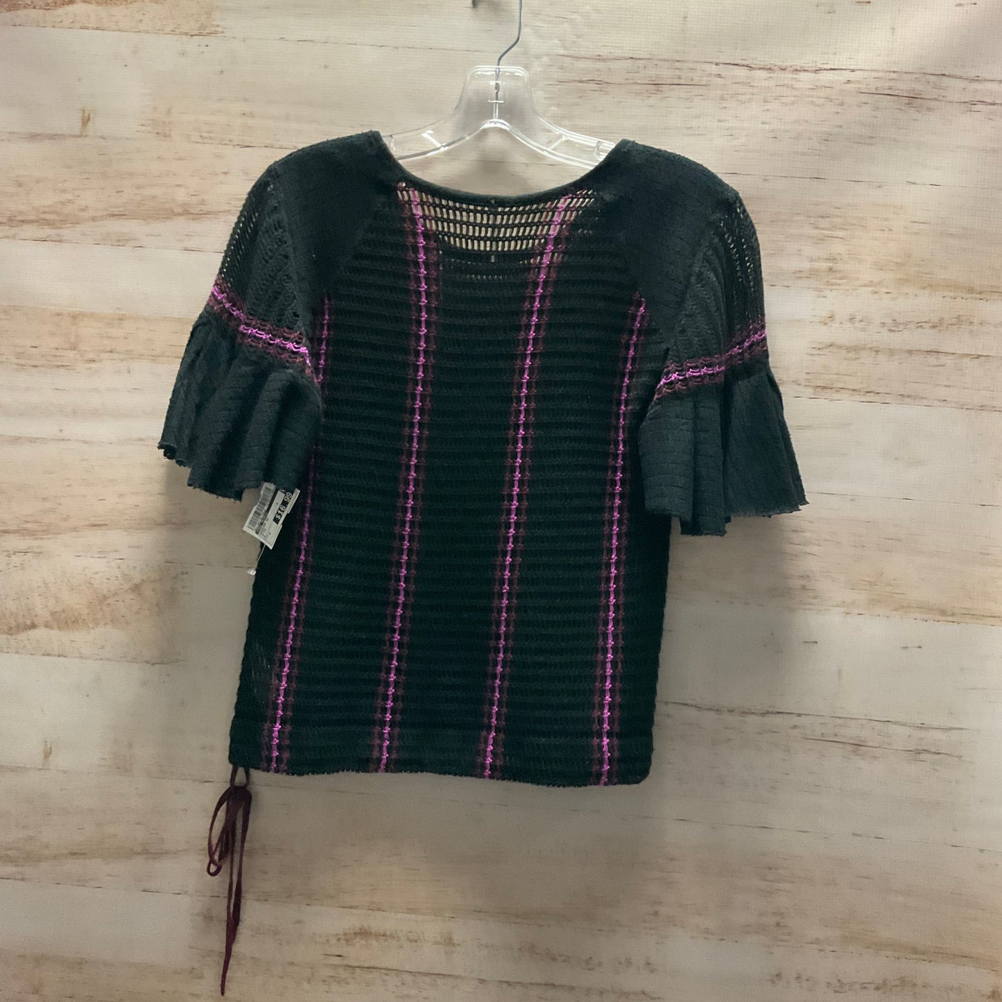 Sweater Short Sleeve By Free People In Black, Size: S