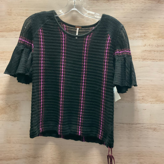 Sweater Short Sleeve By Free People In Black, Size: S