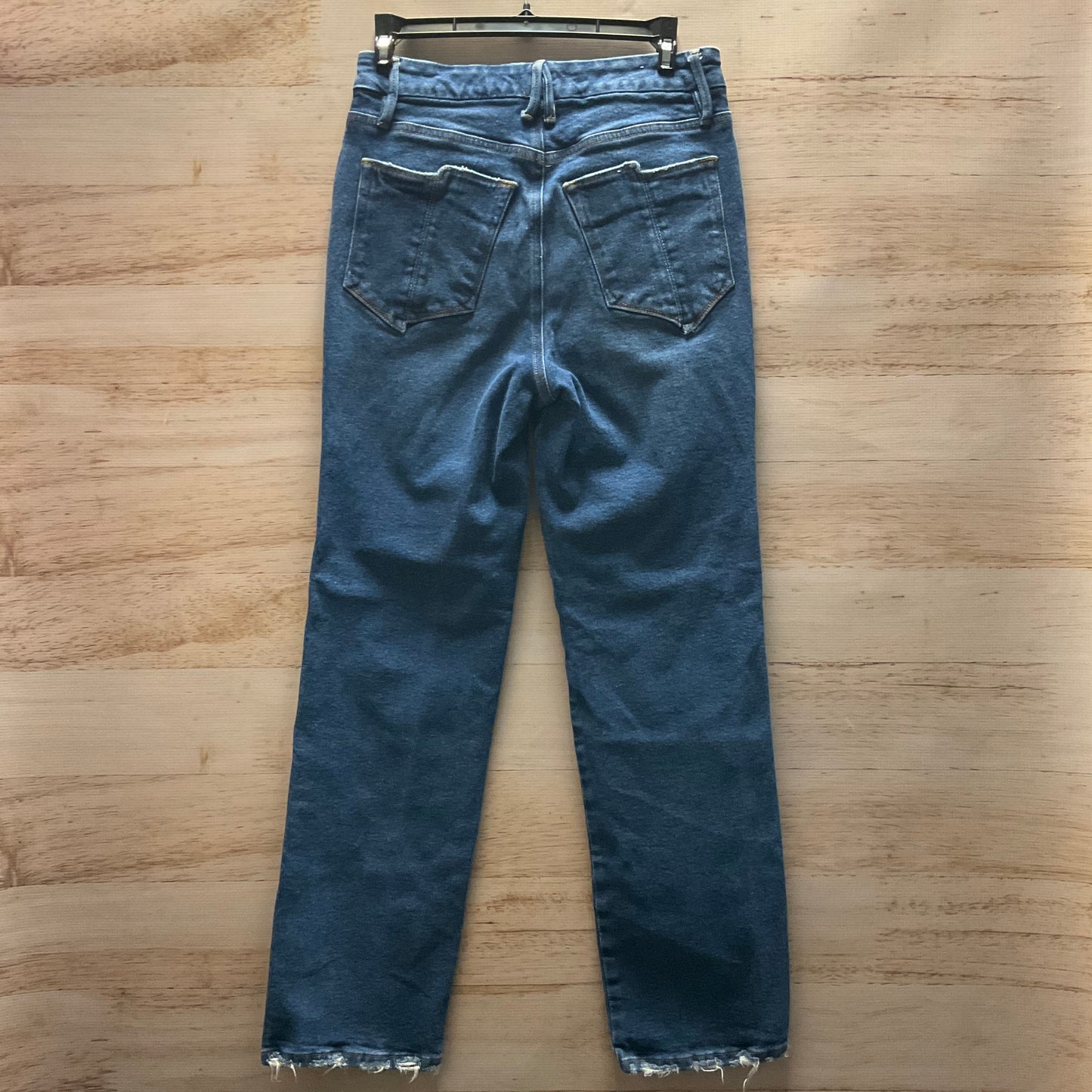 Jeans Straight By Good American In Blue Denim, Size: 4