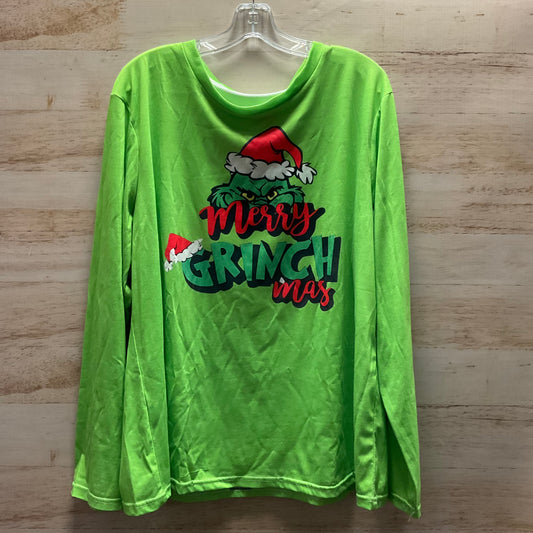 Top Long Sleeve By Shein In Green, Size: 2x