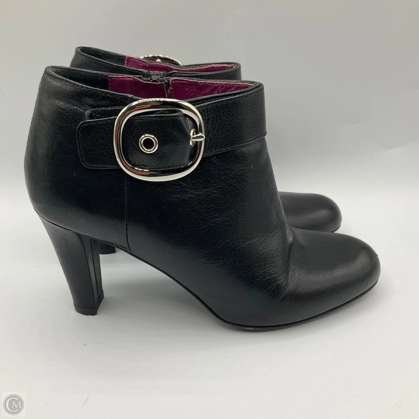 Boots Ankle Heels By Coach In Black, Size: 6
