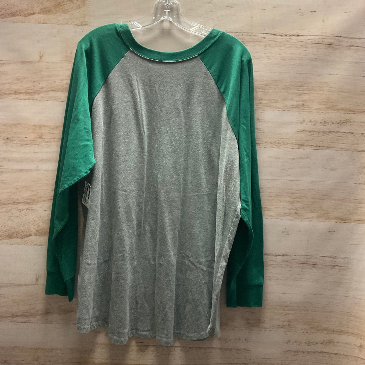 Top Long Sleeve By Clothes Mentor In Green & Grey, Size: 3x