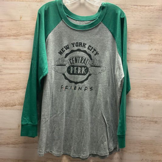 Top Long Sleeve By Clothes Mentor In Green & Grey, Size: 3x