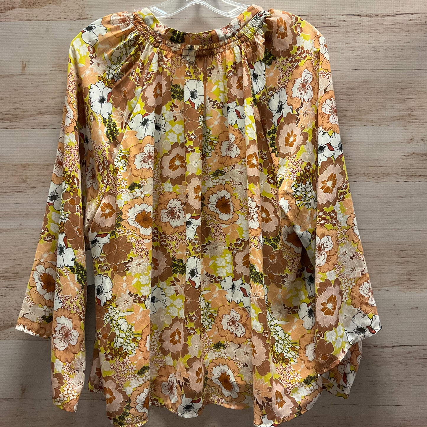 Top Long Sleeve By Melloday In Floral Print, Size: L