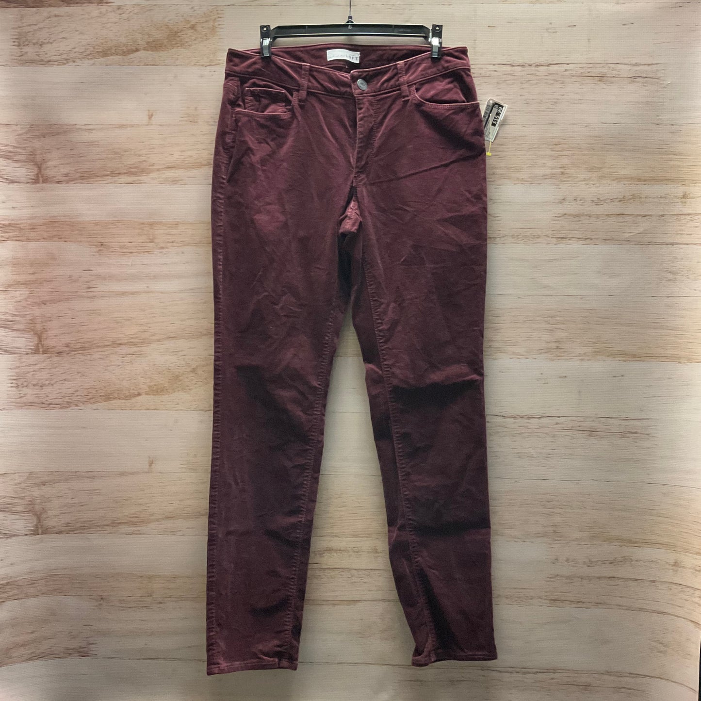 PANTS CORDUROY LOFT in BURGUNDY, Size: 6