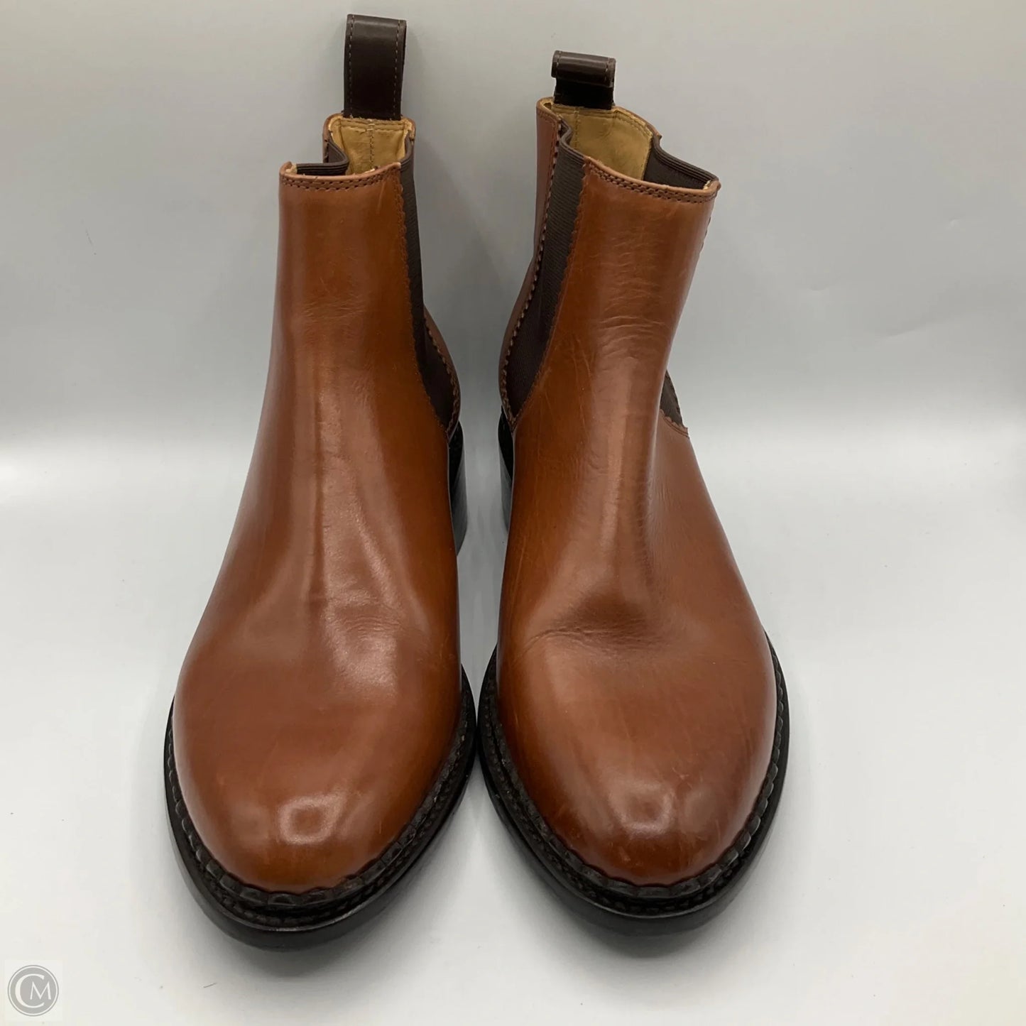 Boots Ankle Heels By Clothes Mentor In Brown, Size: 7