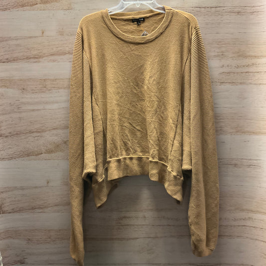 Top Long Sleeve By Fashion Nova In Tan, Size: 3x