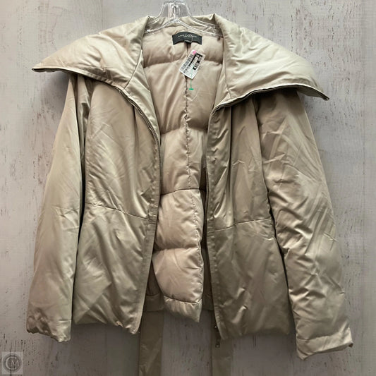 Jacket Puffer & Quilted By Ann Taylor In Taupe, Size: M