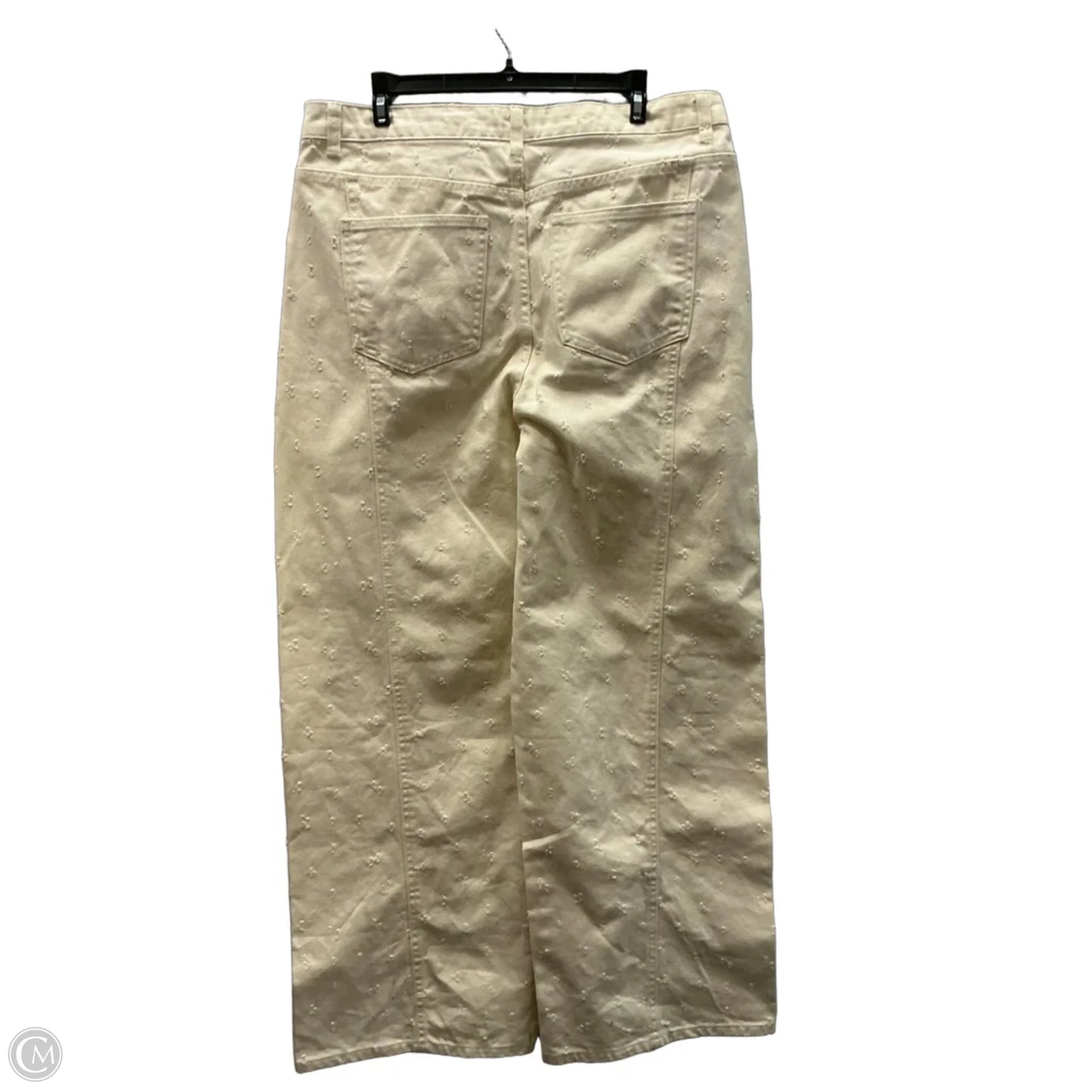 Jeans Wide Leg By Future Collective In Cream, Size: L