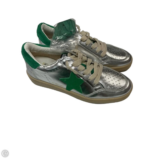 Shoes Sneakers By Vintage Havana In Green & Silver, Size: 9.5