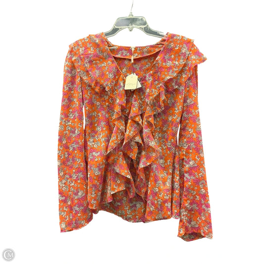 Top Long Sleeve By Free People In Floral Print, Size: Sp