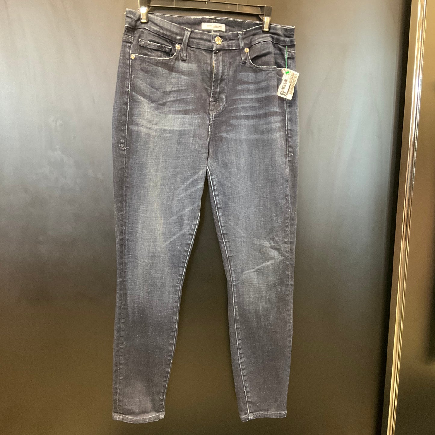 Jeans Cropped By Good American In Blue Denim, Size: 6