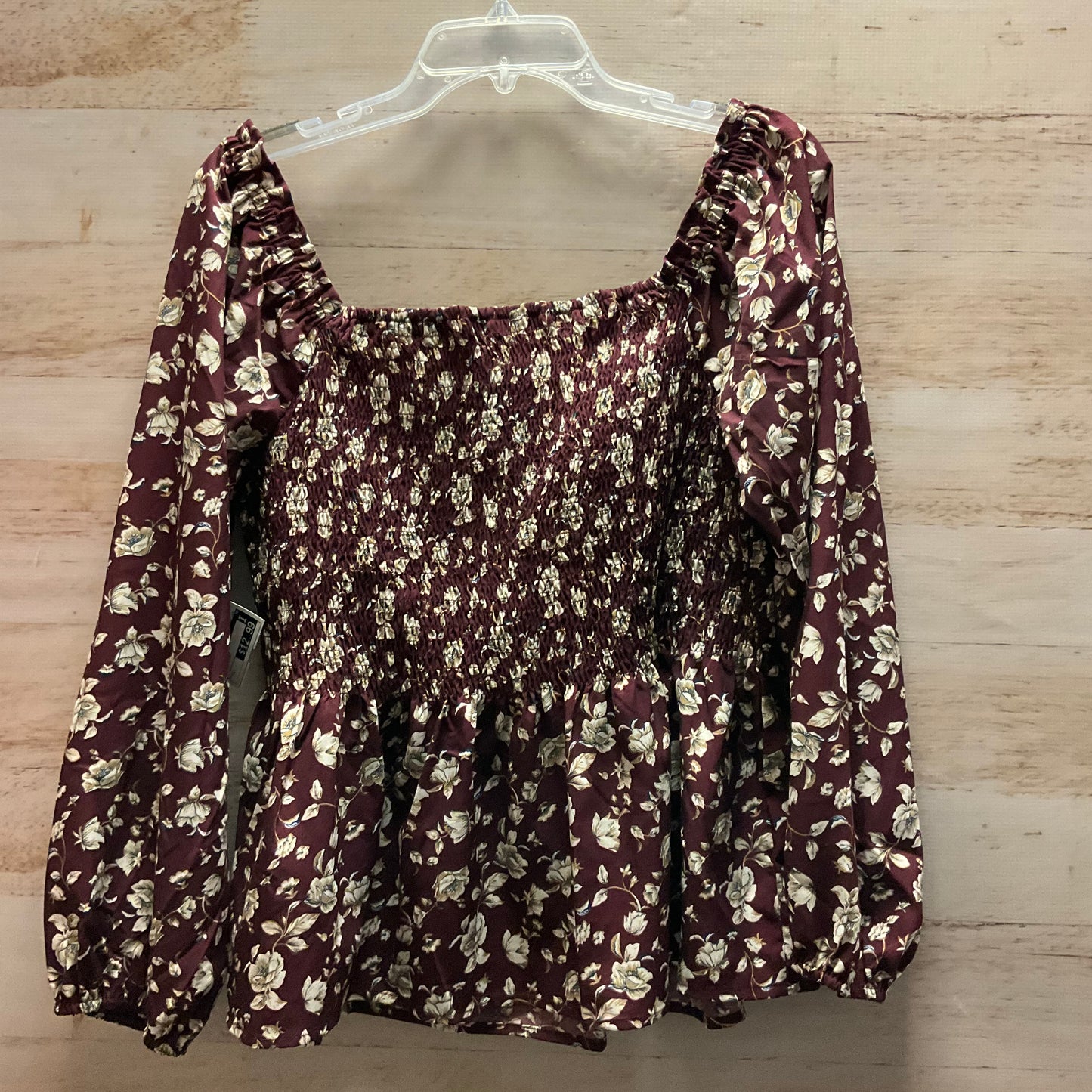 Top Long Sleeve By Kori America In Floral Print, Size: L