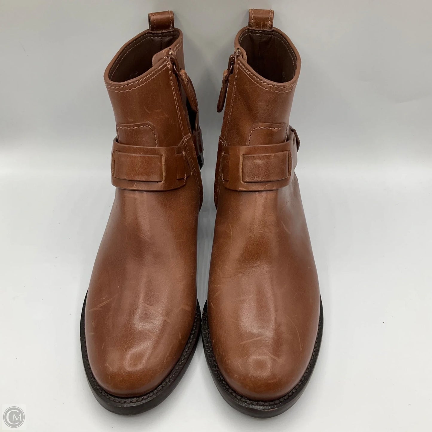 Boots Ankle Heels By Tory Burch In Brown, Size: 5