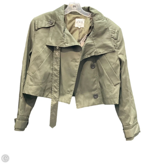 Jacket Moto By Zara In Green, Size: S