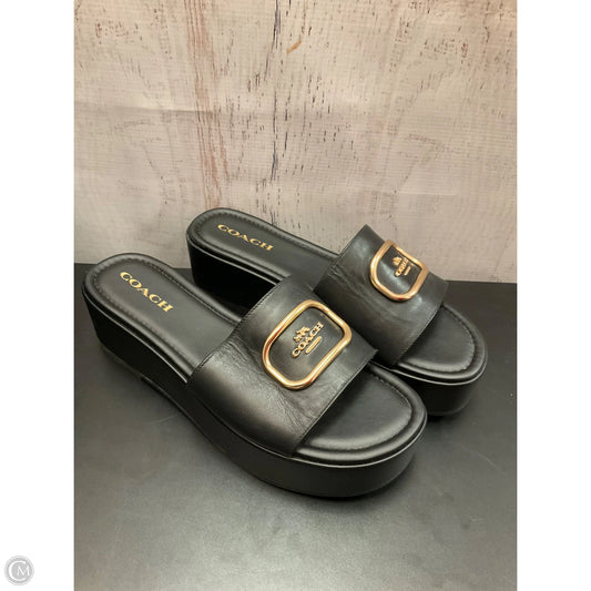 Sandals Designer By Coach In Black, Size: 10