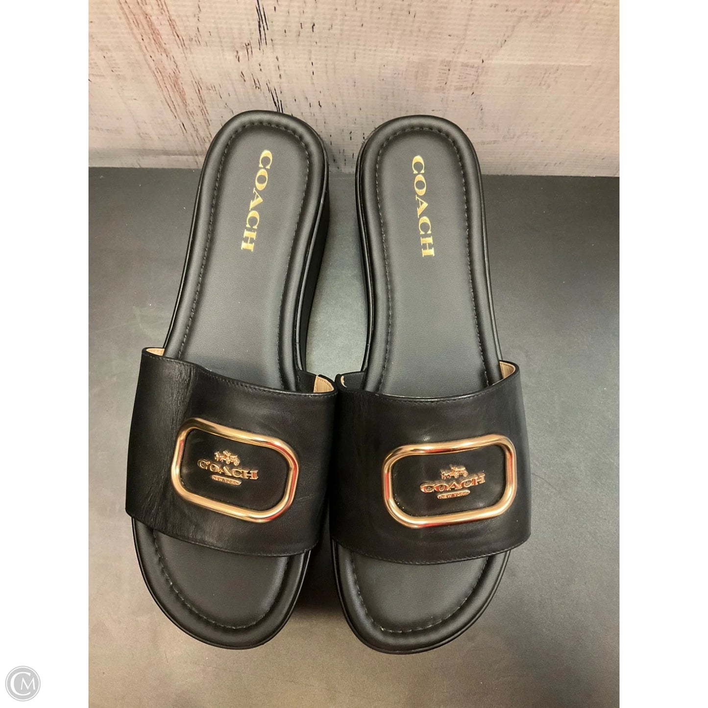 Sandals Designer By Coach In Black, Size: 10