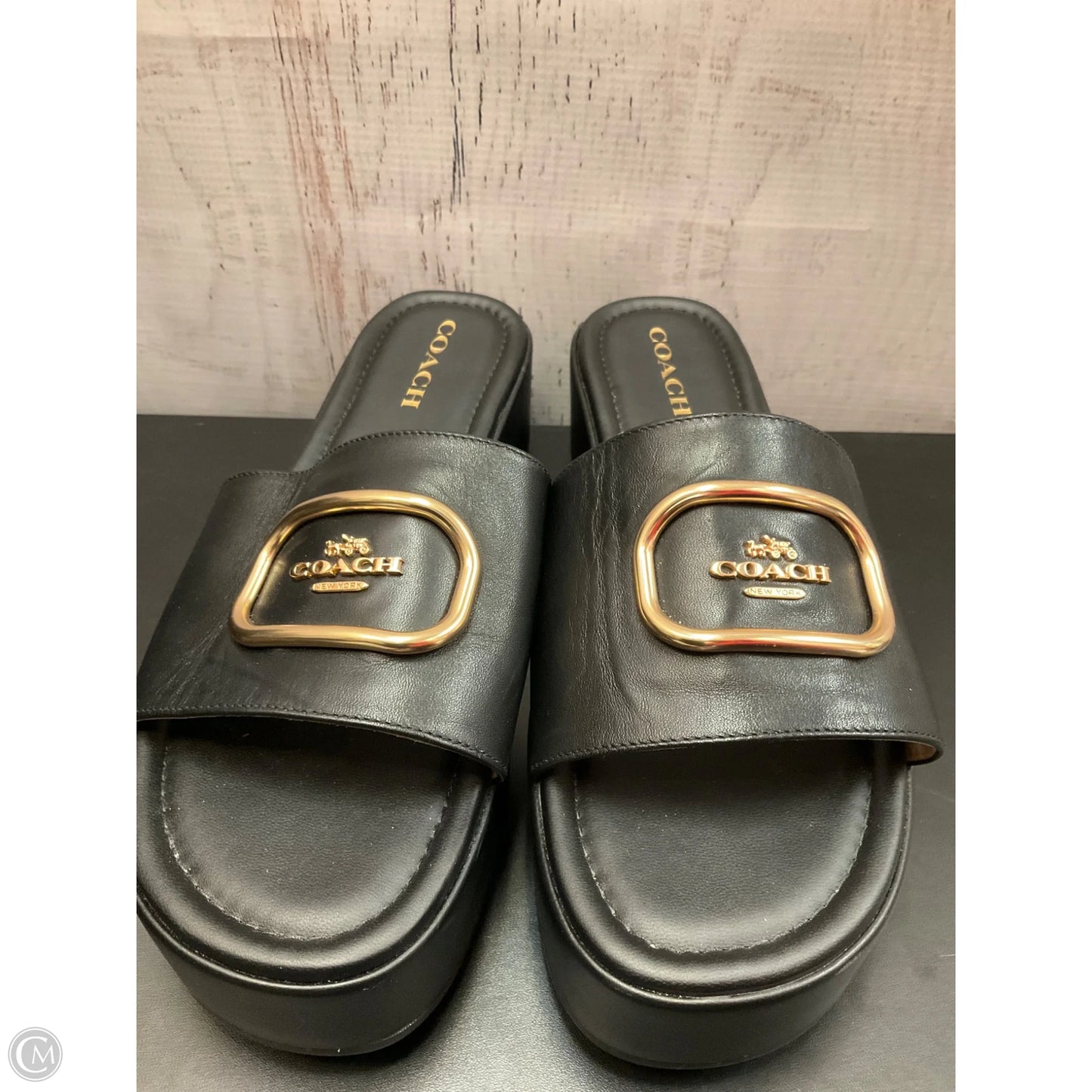 Sandals Designer By Coach In Black, Size: 10