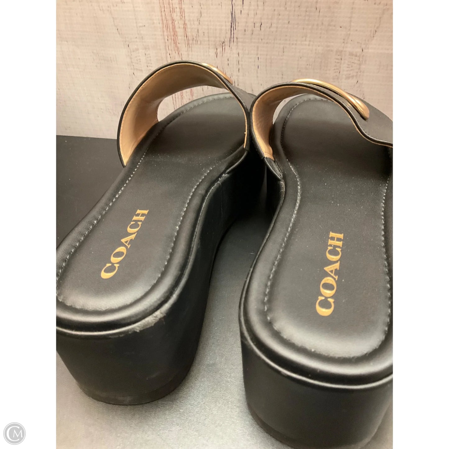 Sandals Designer By Coach In Black, Size: 10