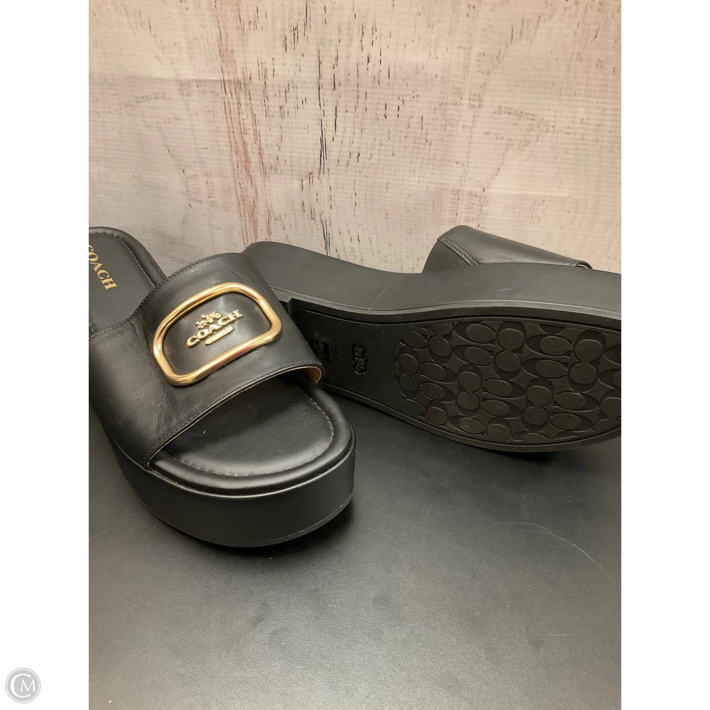Sandals Designer By Coach In Black, Size: 10