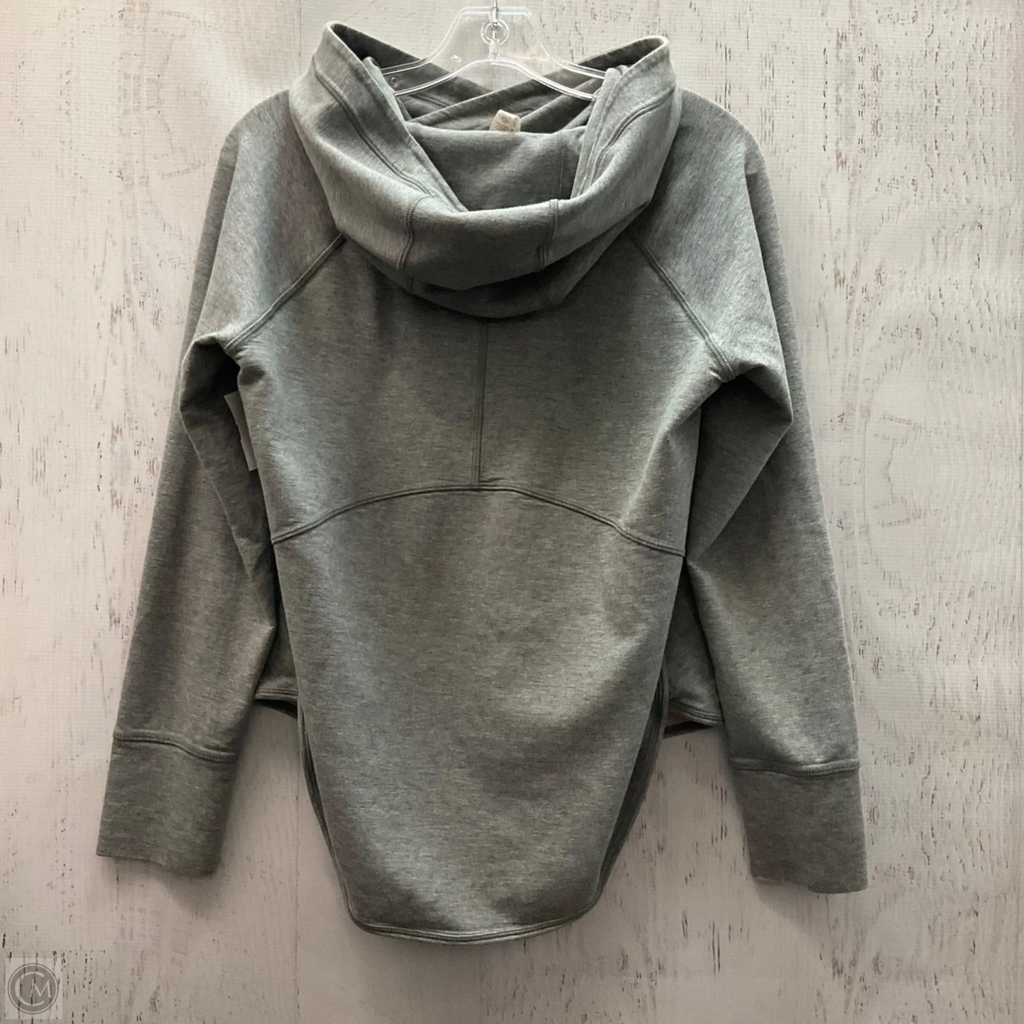 Athletic Sweatshirt Hoodie By Lululemon In Grey, Size: 8