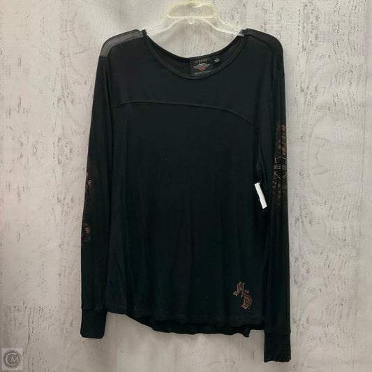 Top Long Sleeve By Harley Davidson In Black, Size: L