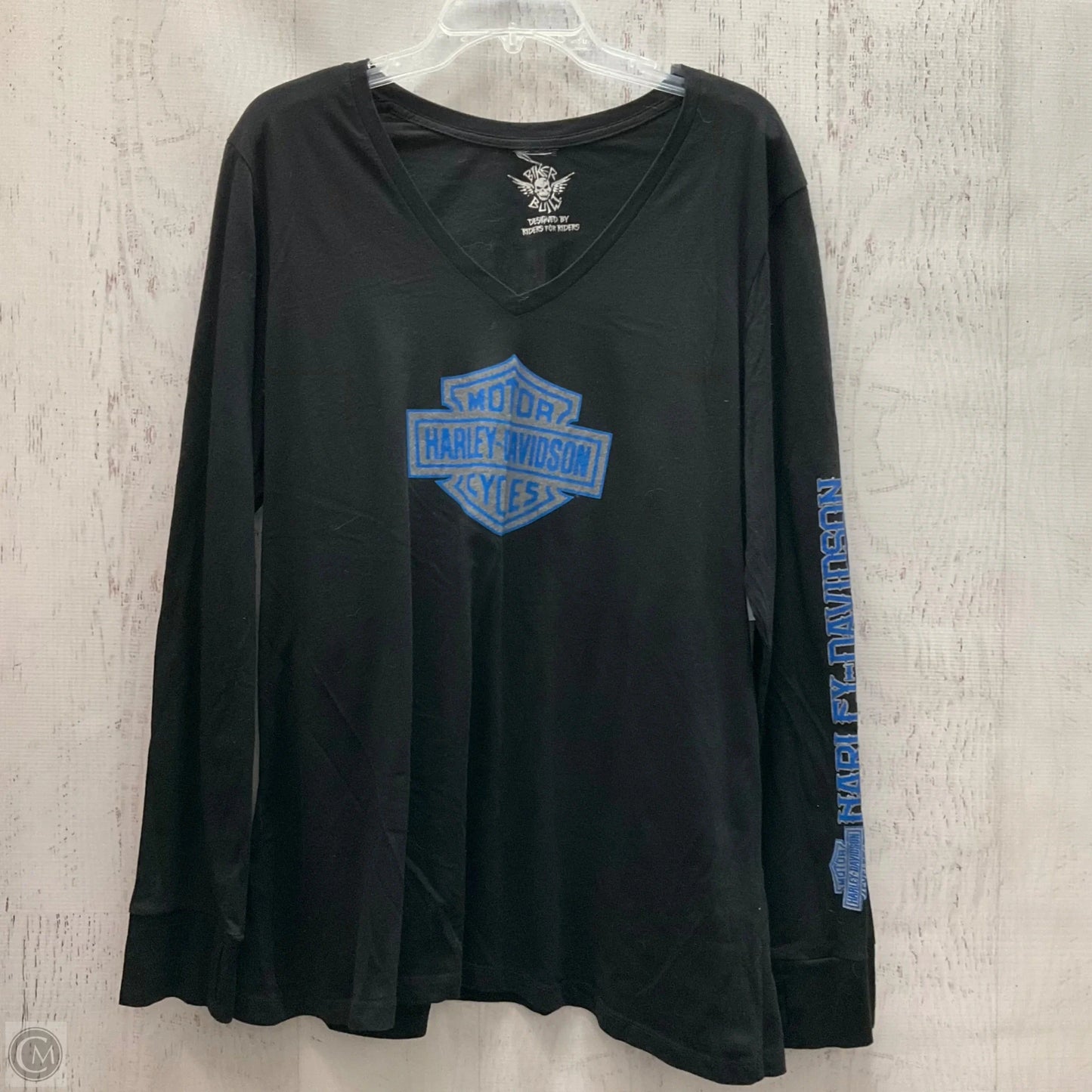 Top Long Sleeve By Harley Davidson In Grey, Size: Xl