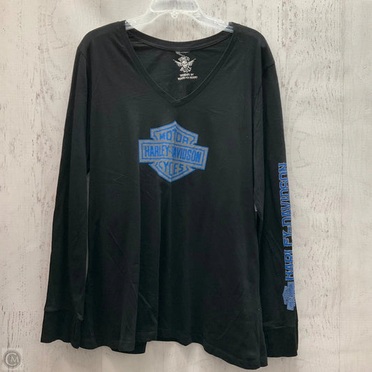 Top Long Sleeve By Harley Davidson In Grey, Size: Xl