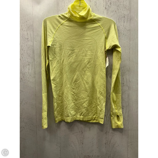 Athletic Top Long Sleeve Collar By Lululemon In Green, Size: 4