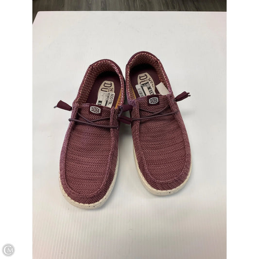 Shoes Flats By Hey Dude In Purple, Size: 8