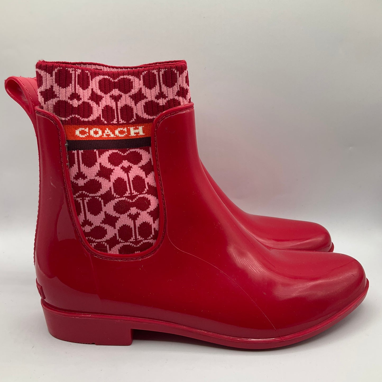 Boots Rain By Coach In Red, Size: 9