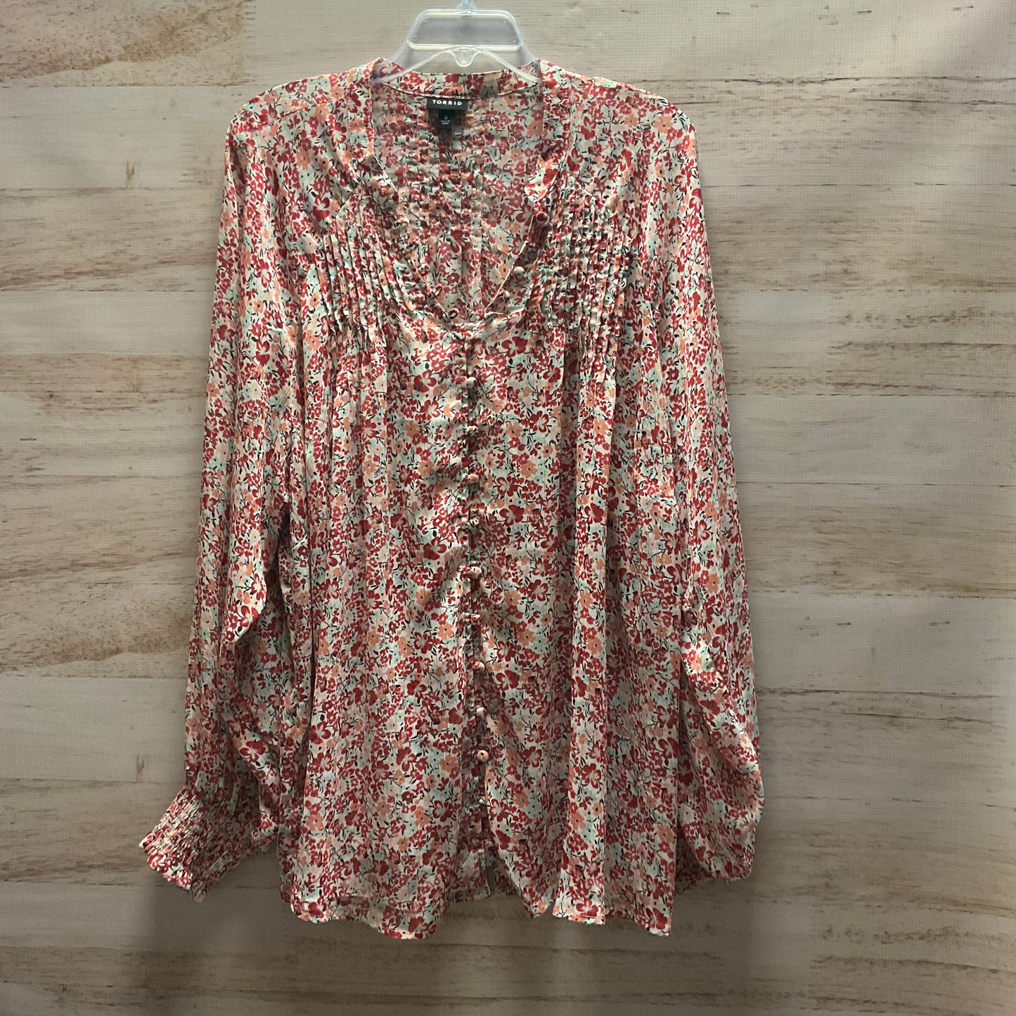 Top Long Sleeve By Torrid In Floral Print, Size: 3x