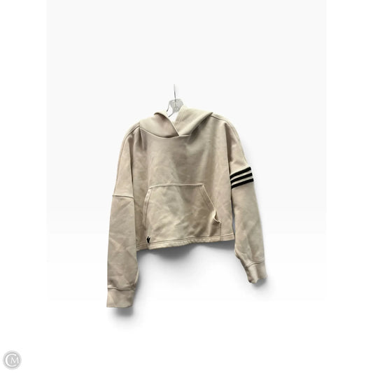 Athletic Sweatshirt Hoodie By Adidas In Cream, Size: Xl