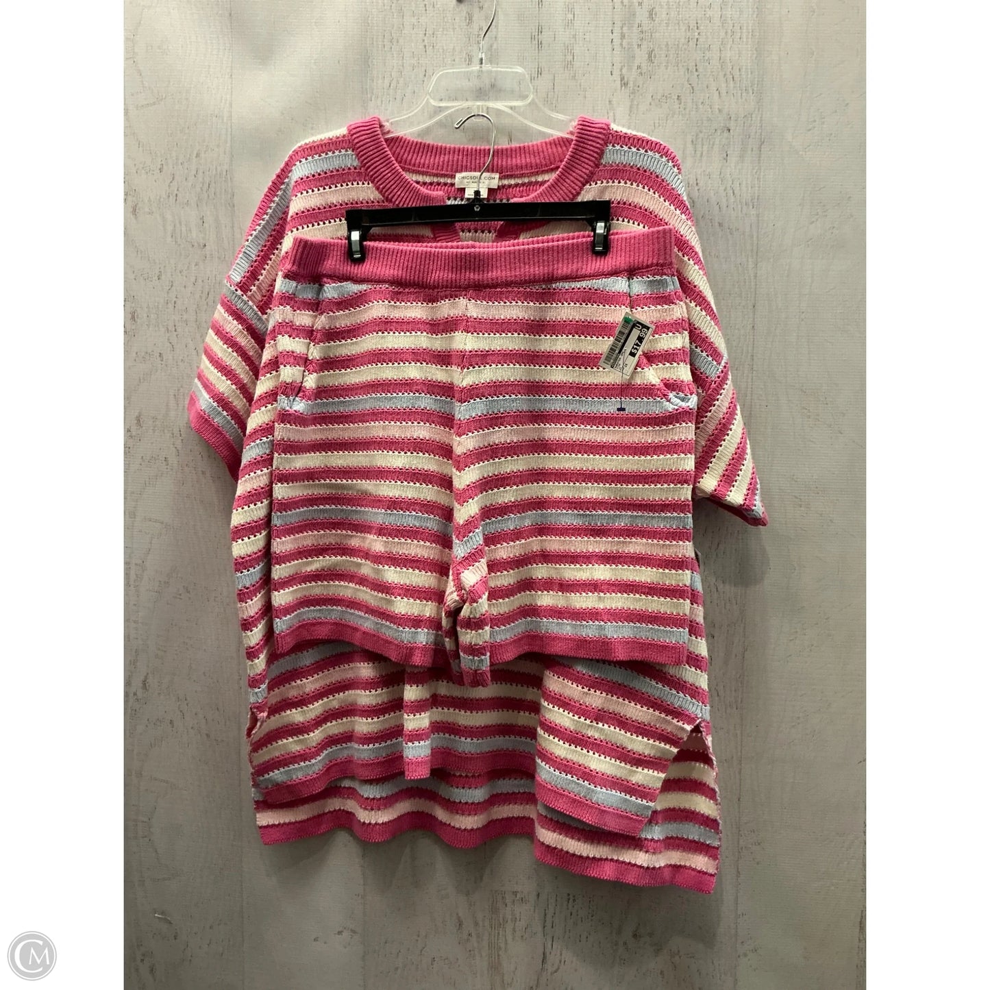 Sweater 2pc By Chicsoul In Pink, Size: 2x