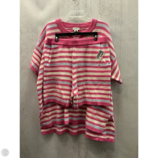 Sweater 2pc By Chicsoul In Pink, Size: 2x