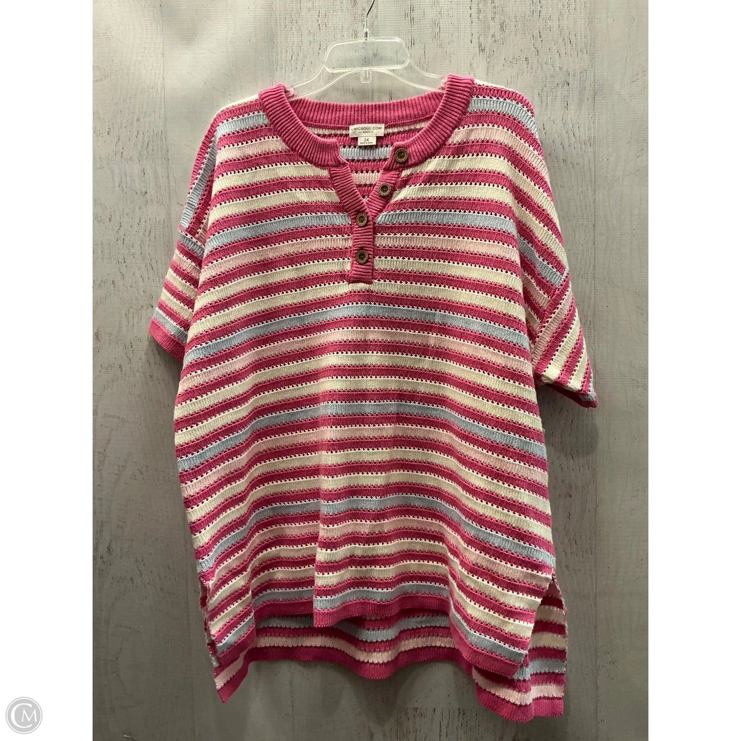 Sweater 2pc By Chicsoul In Pink, Size: 2x
