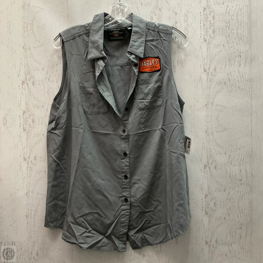 Top Sleeveless By Harley Davidson In Grey, Size: L
